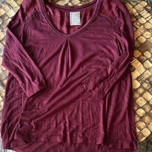 Dolan Burgundy Long Sleeve Top/anthropologie